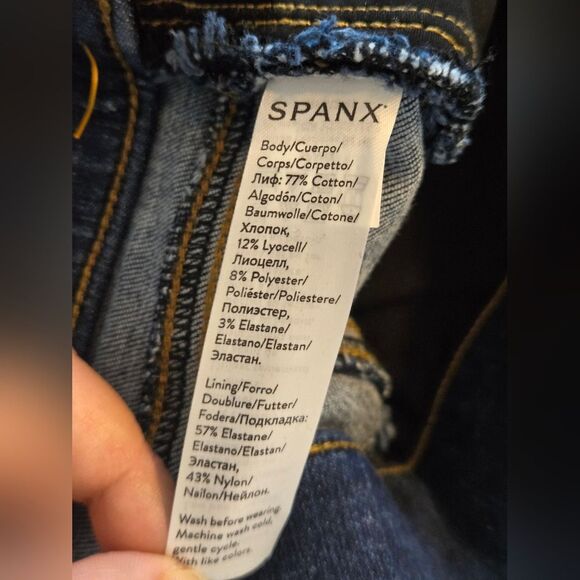 SPANX Distressed Ankle Released Hem Skinny Jeans size M - Picture 8 of 9